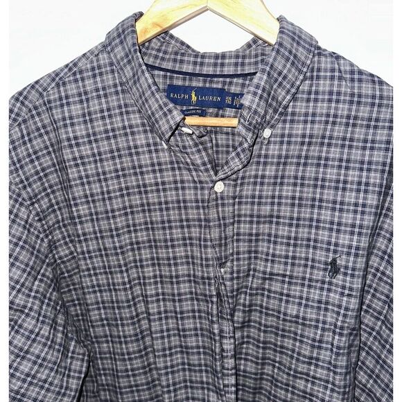 Polo Ralph Lauren Men's Long Sleeve Plaid Button Down 2XL/XXL 100% Cotton - Picture 1 of 6